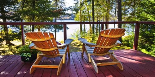 Lake View Deck Chairs - New England Lake Resorts